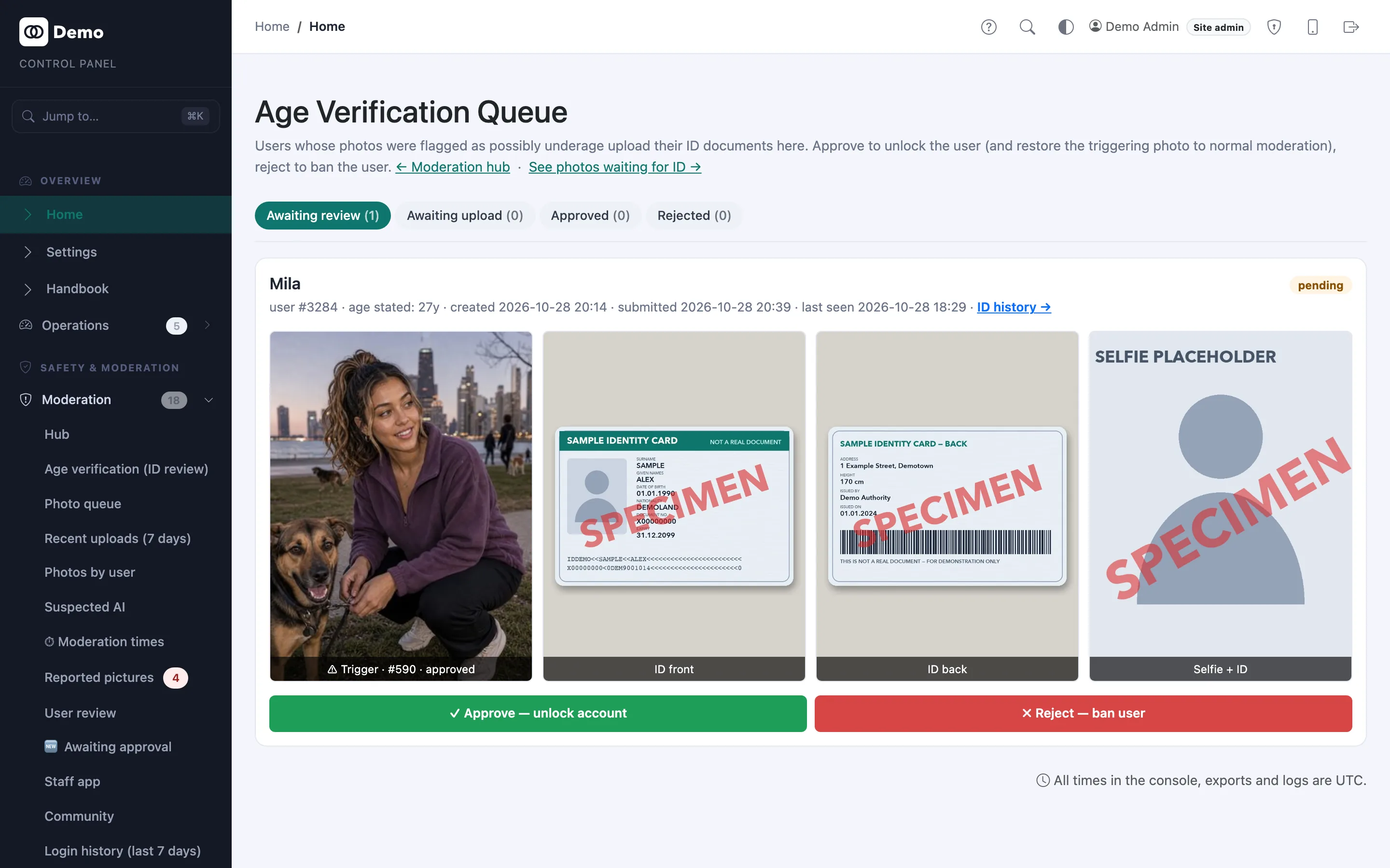 KYC identity & age verification