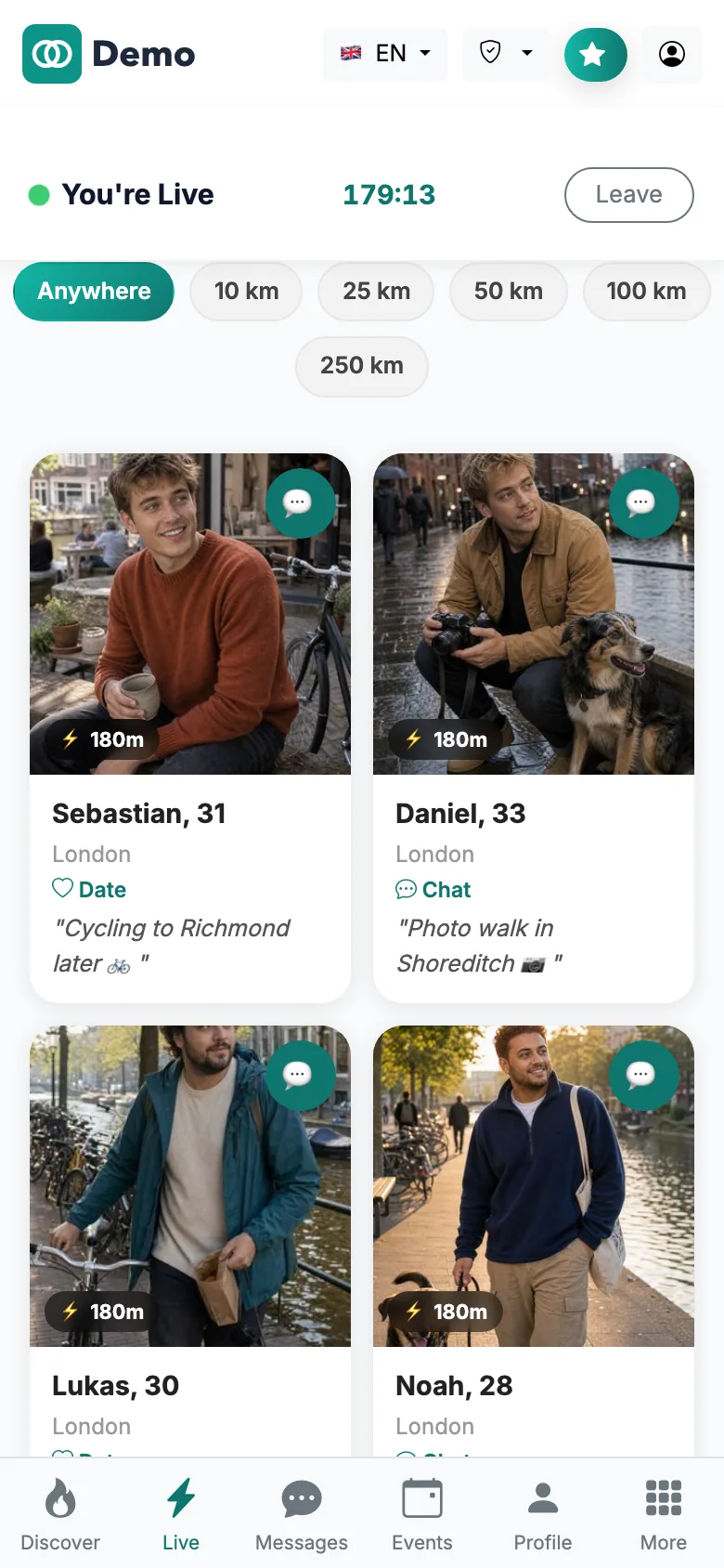 Live discovery nearby