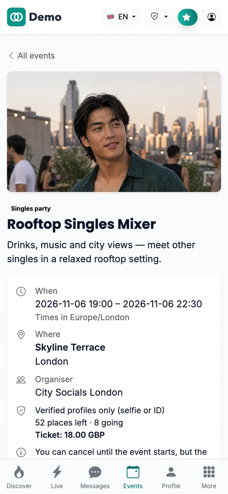 Events & paid tickets